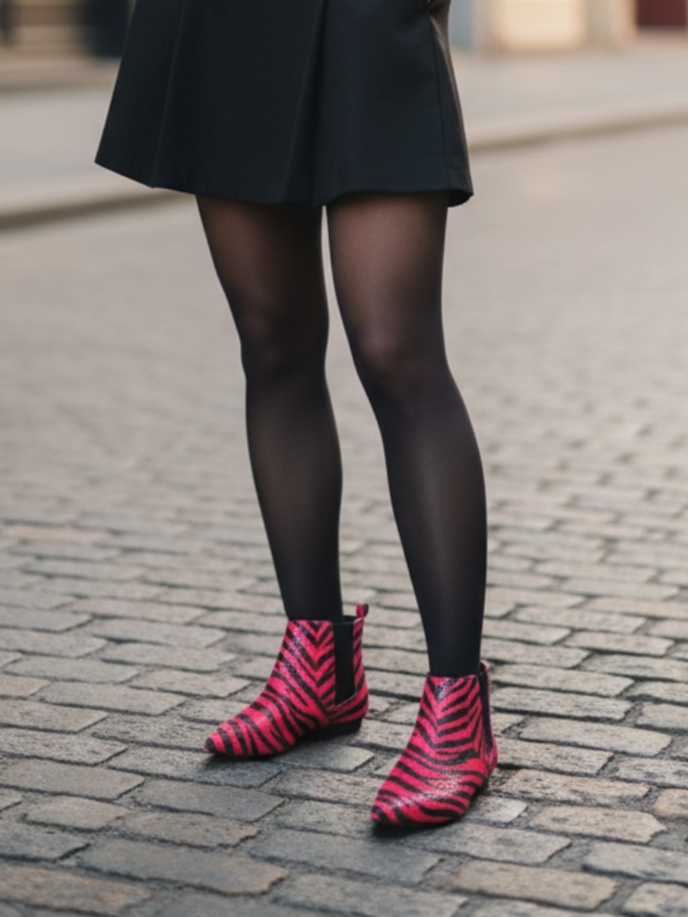 Zebra print booties